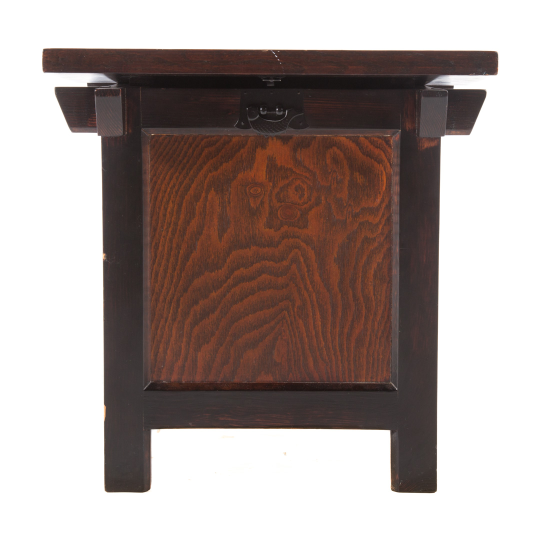 Appraisal: Contemporary Chinese hardwood diminutive chest removable top in H in