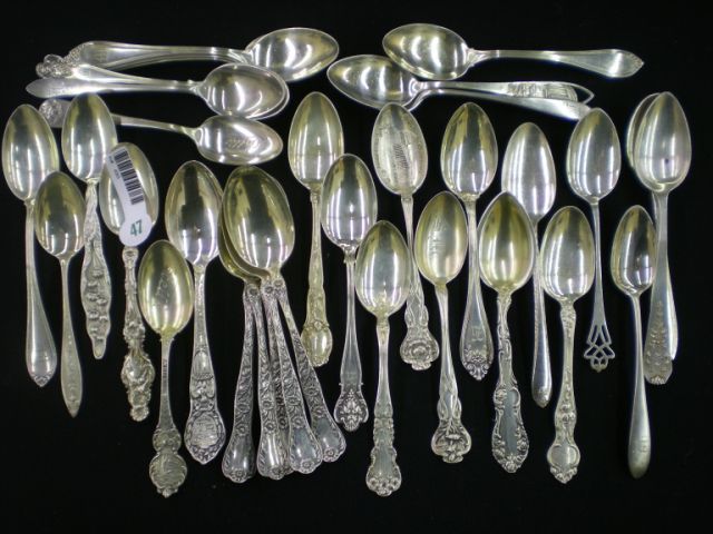 Appraisal: Group of Sterling Table spoons approximately spoons two of which