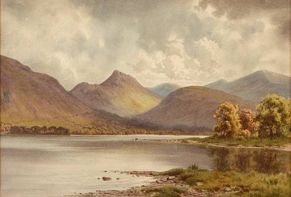 Appraisal: Edward H Thompson British - An extensive Lake District landscape