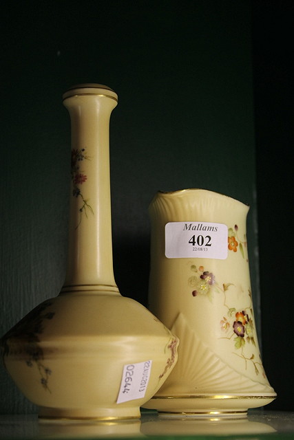 Appraisal: A ROYAL WORCESTER BLUSH IVORY JUG with flower sprays and