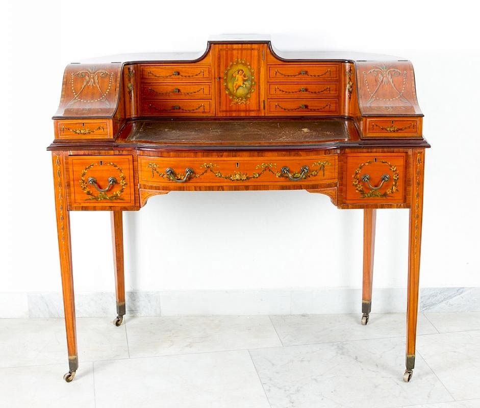 Appraisal: An elegant Sheraton-style ladie's writing desk An elegant Sheraton-style ladie's