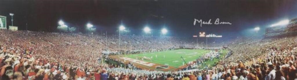 Appraisal: TEXAS NATIONAL CHAMPIONS PHOTO COACH SIGNEDFramed panoramic photographic color copy