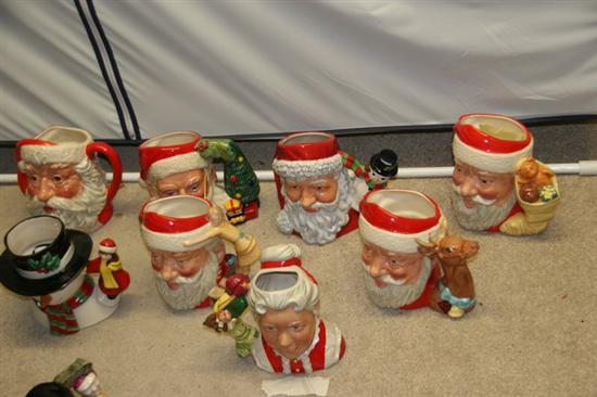 Appraisal: EIGHT ROYAL DOULTON CHARACTER JUGS OF CHRISTMAS Including Santa Claus