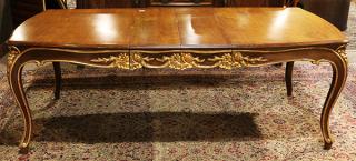 Appraisal: Louis XV Provincial style walnut dining table Louis XV Provincial