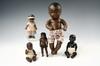 Appraisal: DOLL LOT - Five Native American and African American miniature