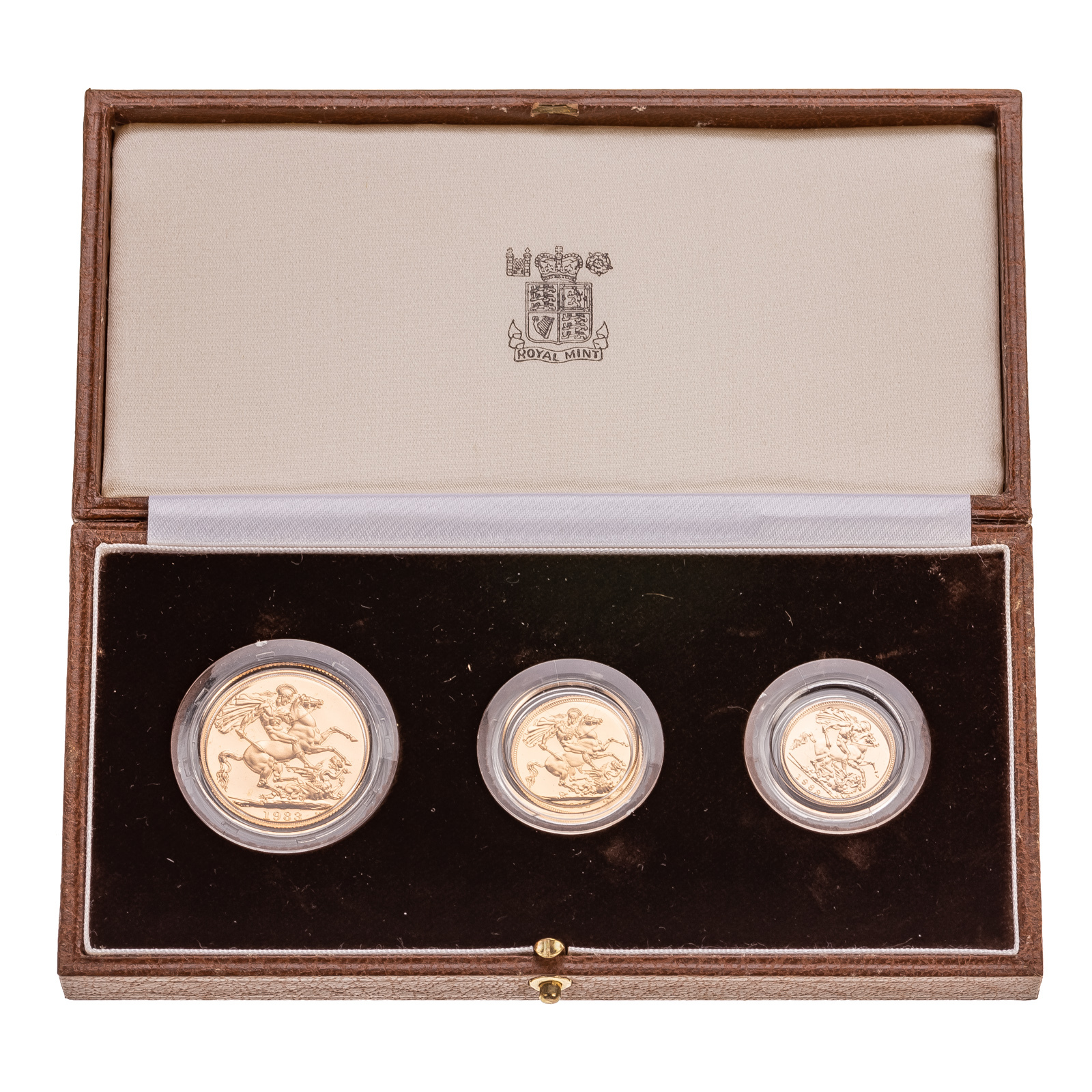 Appraisal: UNITED KINGDOM GOLD PROOF COLLECTION Half-Sovereign Sovereign and Pounds oz