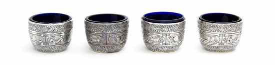 Appraisal: A Set of Four English Silver Salts Charles Stuart Harris