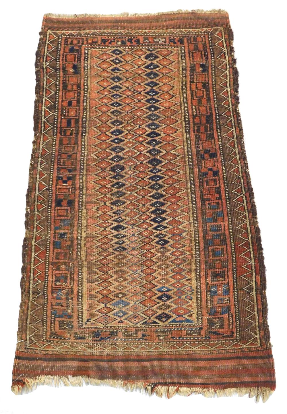 Appraisal: RUG Antique Balochistan ' x ' wool on wool muted