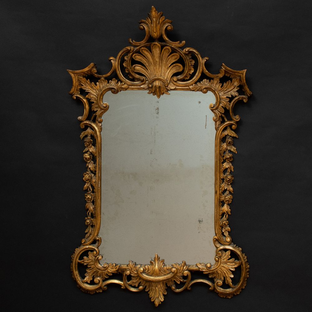 Appraisal: Continental Rococo Pine and Parcel-Gilt Mirror x in The Neoclassicist