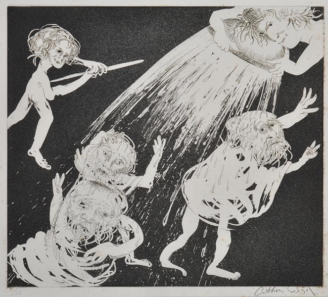 Appraisal: ARTHUR BOYD - The Women Defend Themselves etching and aquatint