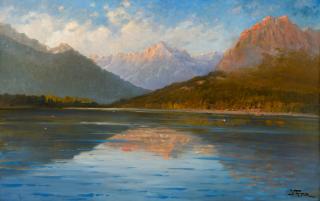 Appraisal: John Fery - Lake McDonald oil on canvas inches signed