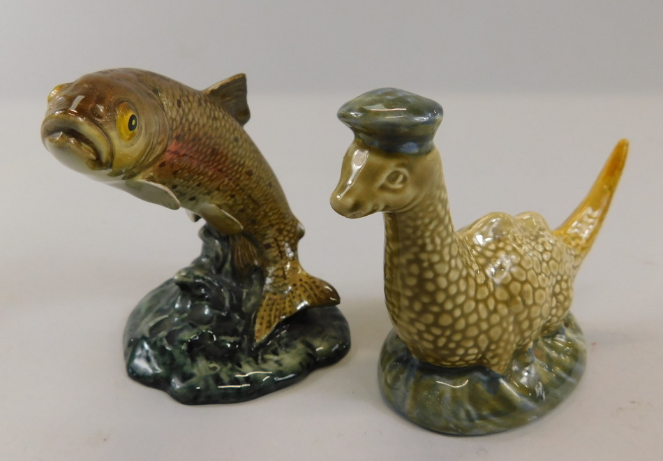 Appraisal: Two Beswick figures to include a fish and the Loch