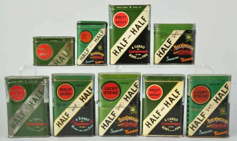 Appraisal: Lot of Half Half Tobacco Pocket Tins Description Several are