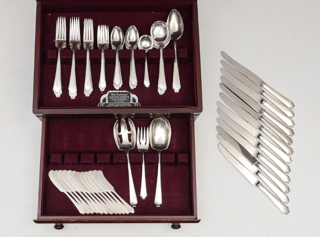 Appraisal: WHITING KING ALBERT STERLING FLATWARE SERVICE Approx pieces in the