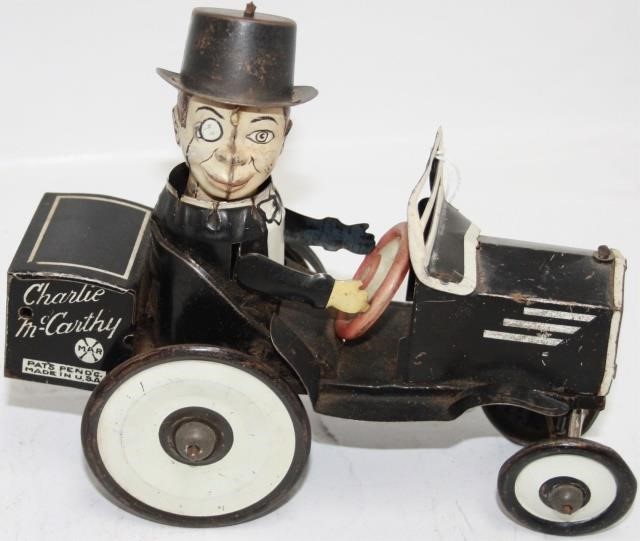 Appraisal: MARX TIN LITHOGRAPH CHARLIE MCCARTHY WIND-UP TOYCAR AND DRIVER HIS