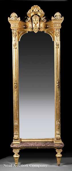 Appraisal: An American Neo-Grec Giltwood Pier Mirror c Philadelphia the blocked