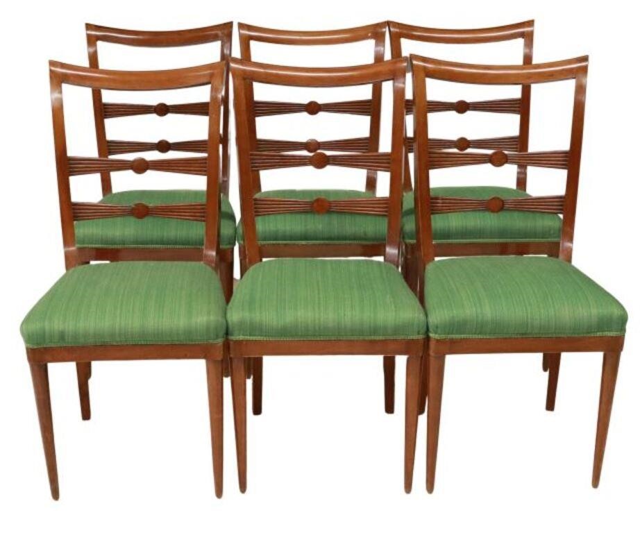 Appraisal: lot of Italian mid-century modern dining chairs attributed to Paolo