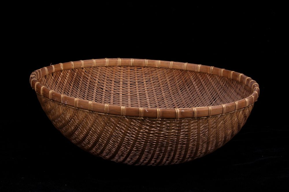 Appraisal: Tohono O'odham Hand Woven Fishing Basket For your consideration is