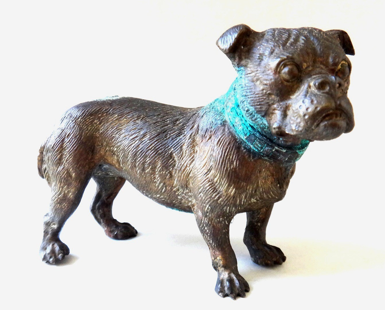 Appraisal: A gilt bronze model of a bulldog circa standing pose