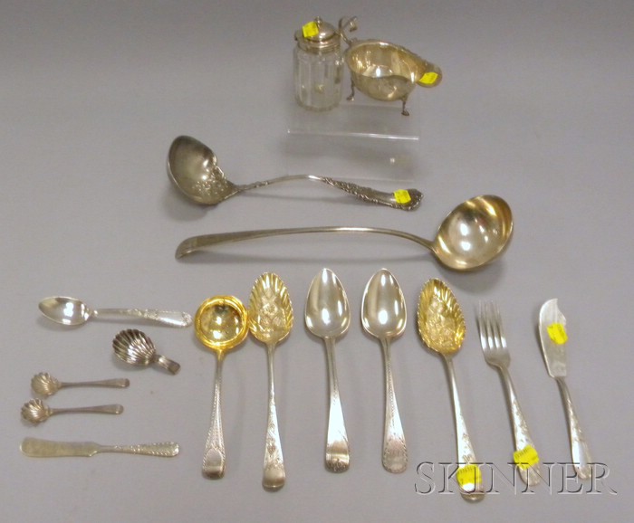 Appraisal: Group of British and American Sterling Flatware and Small Tablewares