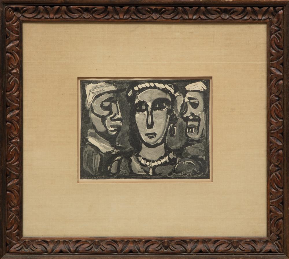 Appraisal: After George Rouault French - Les Visages lithograph restrike printed