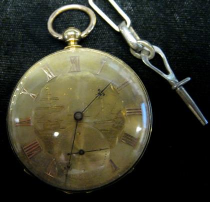 Appraisal: English yellow gold open face pocket watchf t cooper co