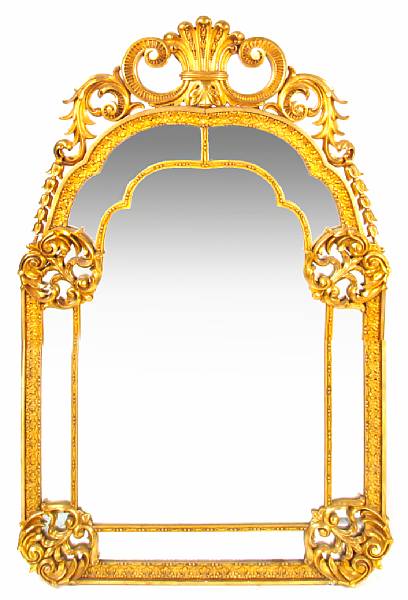 Appraisal: A Regency style giltwood mirror height ft in width in