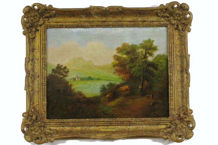 Appraisal: ATTRIBUTED TO FRANK PERCIVAL BROWN oil on panel British -