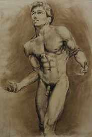 Appraisal: James Gleeson - Bound Male Nude pastel signed 'Gleeson' lower