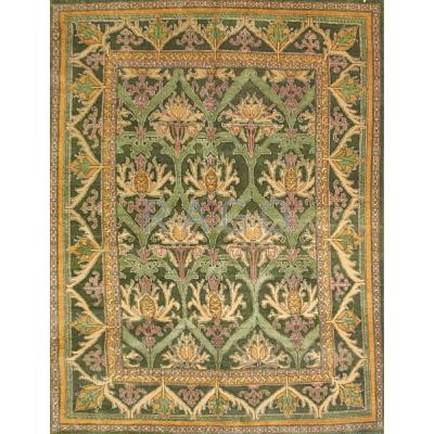 Appraisal: STYLE OF WILLIAM MORRIS Contemporary room-size rug dark green ground