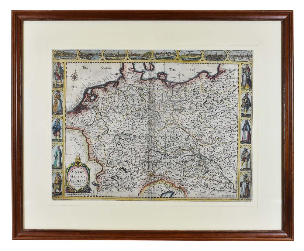 Appraisal: MAP OF GERMANY NEWLY AUGMENTED BY JOHN SPEED Copper engraving