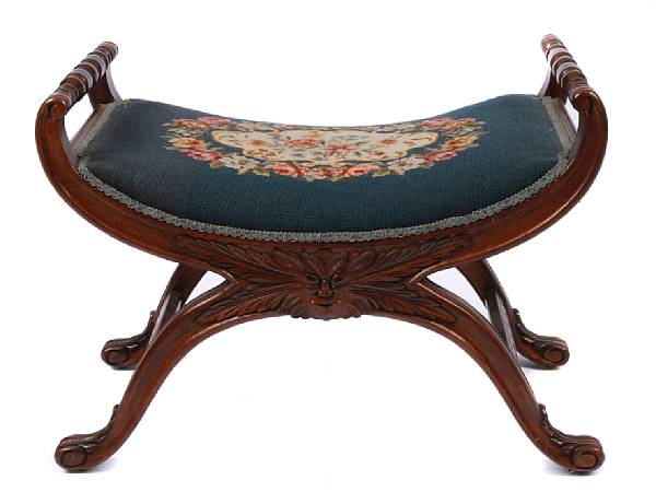 Appraisal: A Louis XV style window seat with needlepoint upholstery height