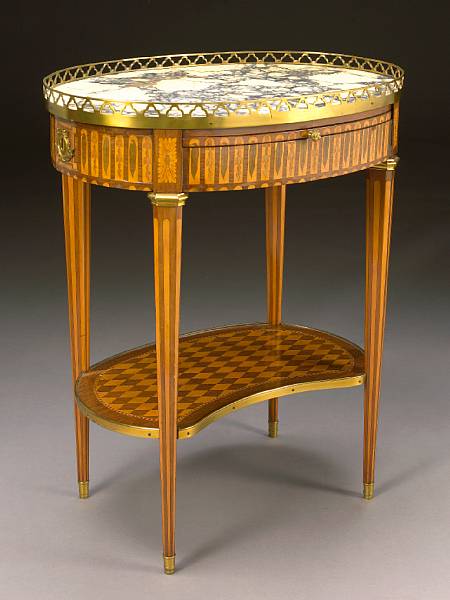 Appraisal: A Louis XVI style inlaid kingwood table fourth quarter th