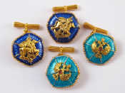 Appraisal: Two pairs of Soviet Russian hallmarked silver gilt and enamel