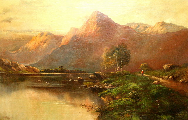 Appraisal: J M TUCKER TH TH CENTURY A mountainous river landscape