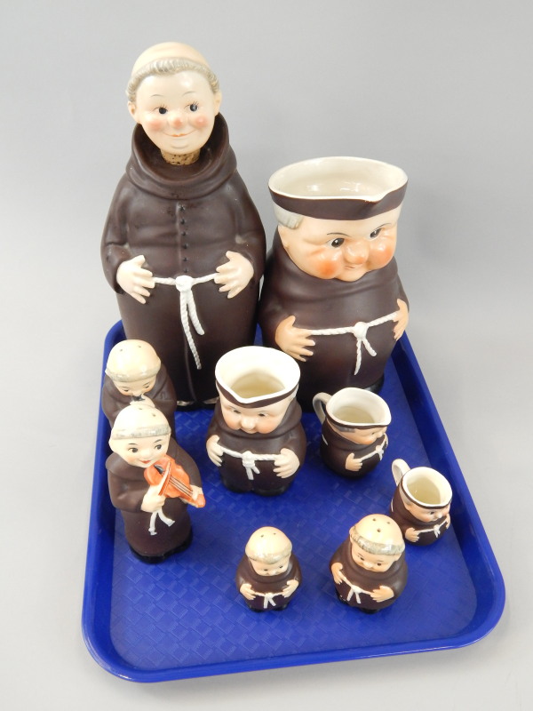 Appraisal: A collection of Goebel ceramic figures of monks to include