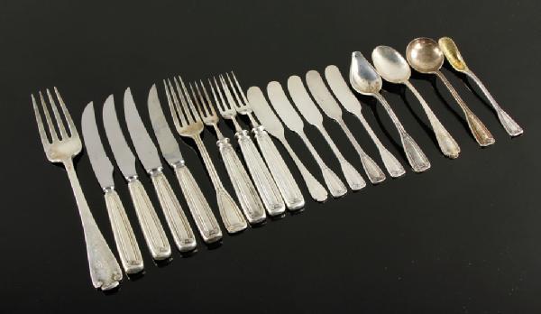 Appraisal: - Tiffany St Dunstan Flatware Sterling Tiffany flatware fifteen pieces