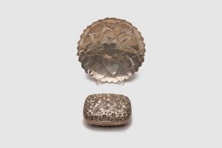 Appraisal: TIFFANY CO Silver Lotus Form Dish and a GORHAM Repousse