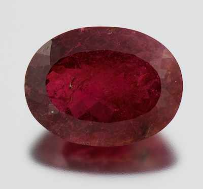 Appraisal: An Unmounted Natural Rubellite Tourmaline Offered with an Appraisal mini