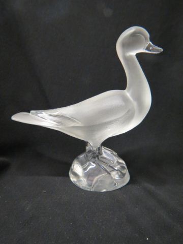 Appraisal: Lalique Crystal Figurine of a Duck frosted clear scarce excellent