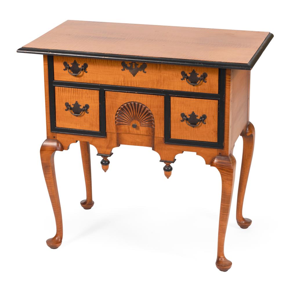 Appraisal: DAVID LEFORT QUEEN ANNE-STYLE LOWBOY MASSACHUSETTS TH CENTURY HEIGHT WIDTH