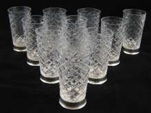 Appraisal: Ten Russian silver mounted cut glass whiskey tumblers Soviet assay