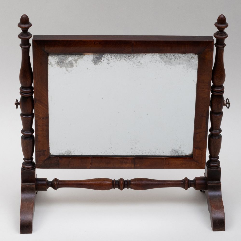 Appraisal: Regency Mahogany Dressing Mirror x x in Condition Oxidation to