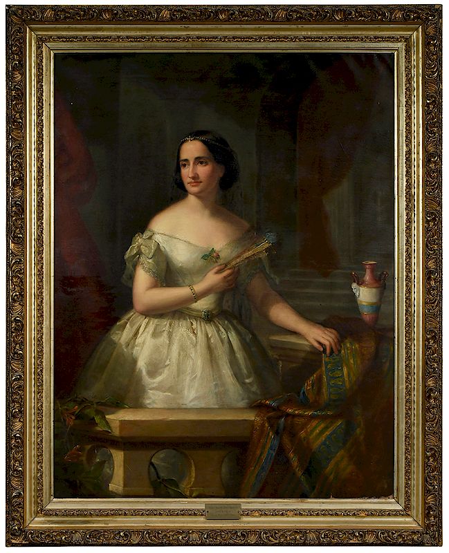 Appraisal: Moses Wight American - Portrait of Elizabeth Thompson signed and