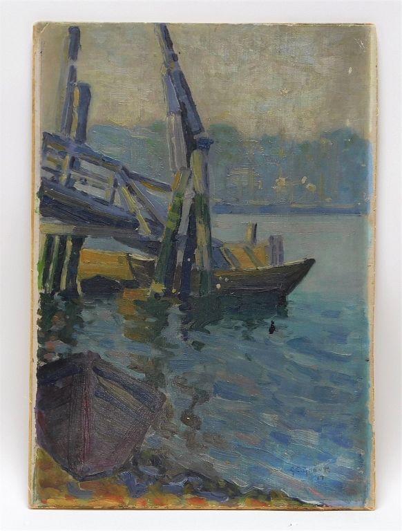 Appraisal: Gordon C Grant Impressionist Maritime Painting G C Grant United