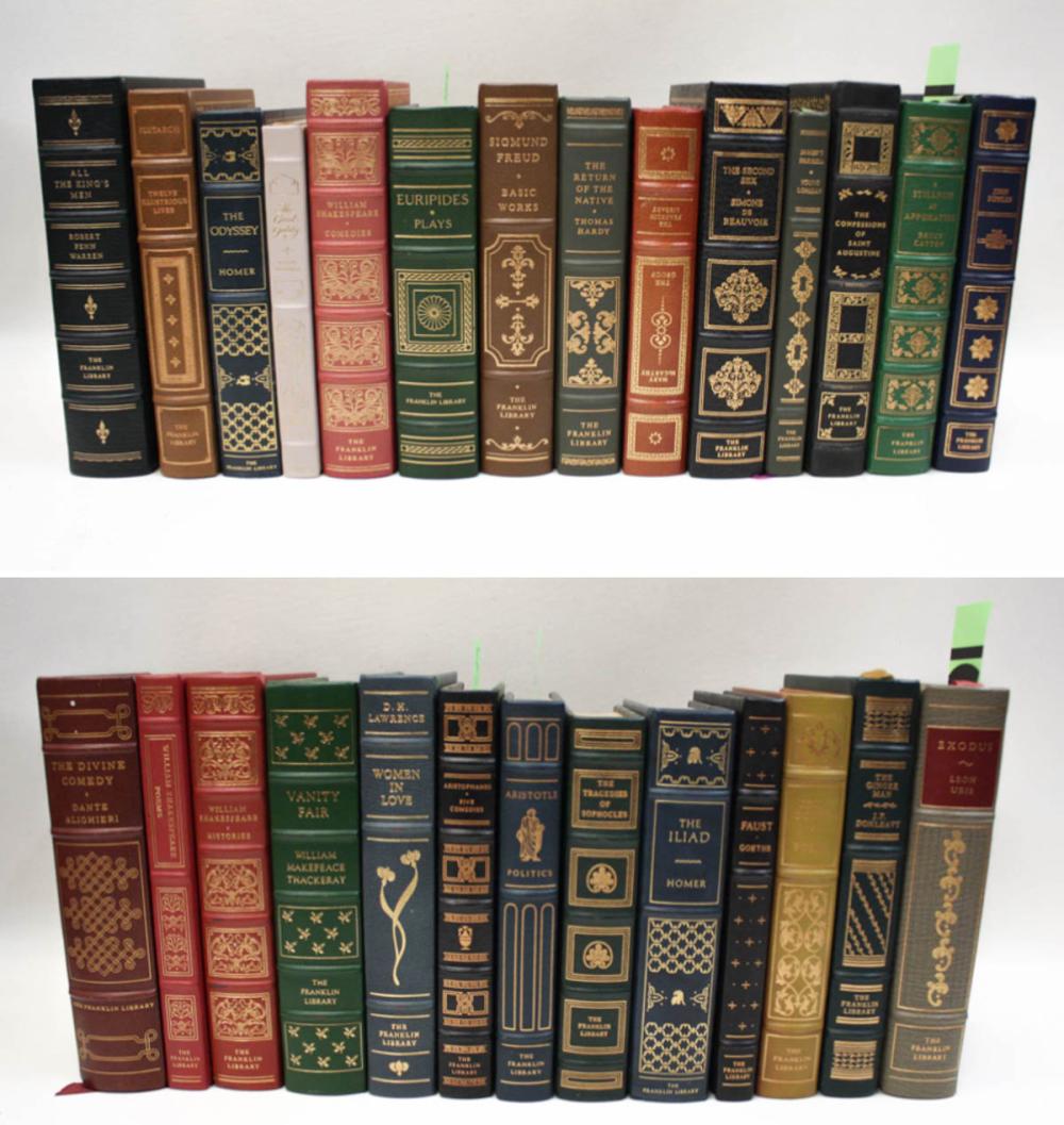 Appraisal: TWENTY-SEVEN FRANKLIN MINT LEATHER BOUND BOOKS assorted titles all gilt