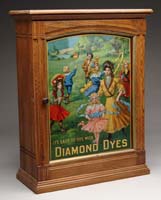 Appraisal: DIAMOND DYES GOVERNESS STORE DISPLAY CABINET Ash cabinet with sliding