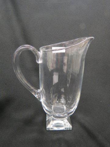 Appraisal: Baccarat Crystal Tall Pitcher pedestal base signed excellent