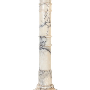 Appraisal: An Italian Alabaster Column th Century in six parts Height