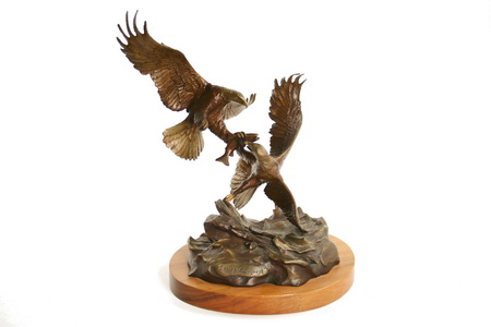 Appraisal: BRONZE SCULPTURE - 'Eagle's Conquest' by Clark Bronson UT -